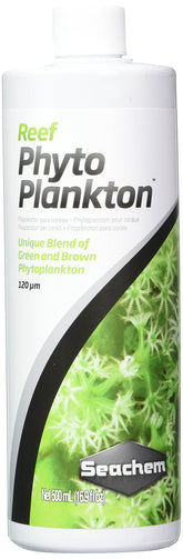 Seachem Reef Phytoplankton frasco 500 ml para alimentar corales y vida marina.