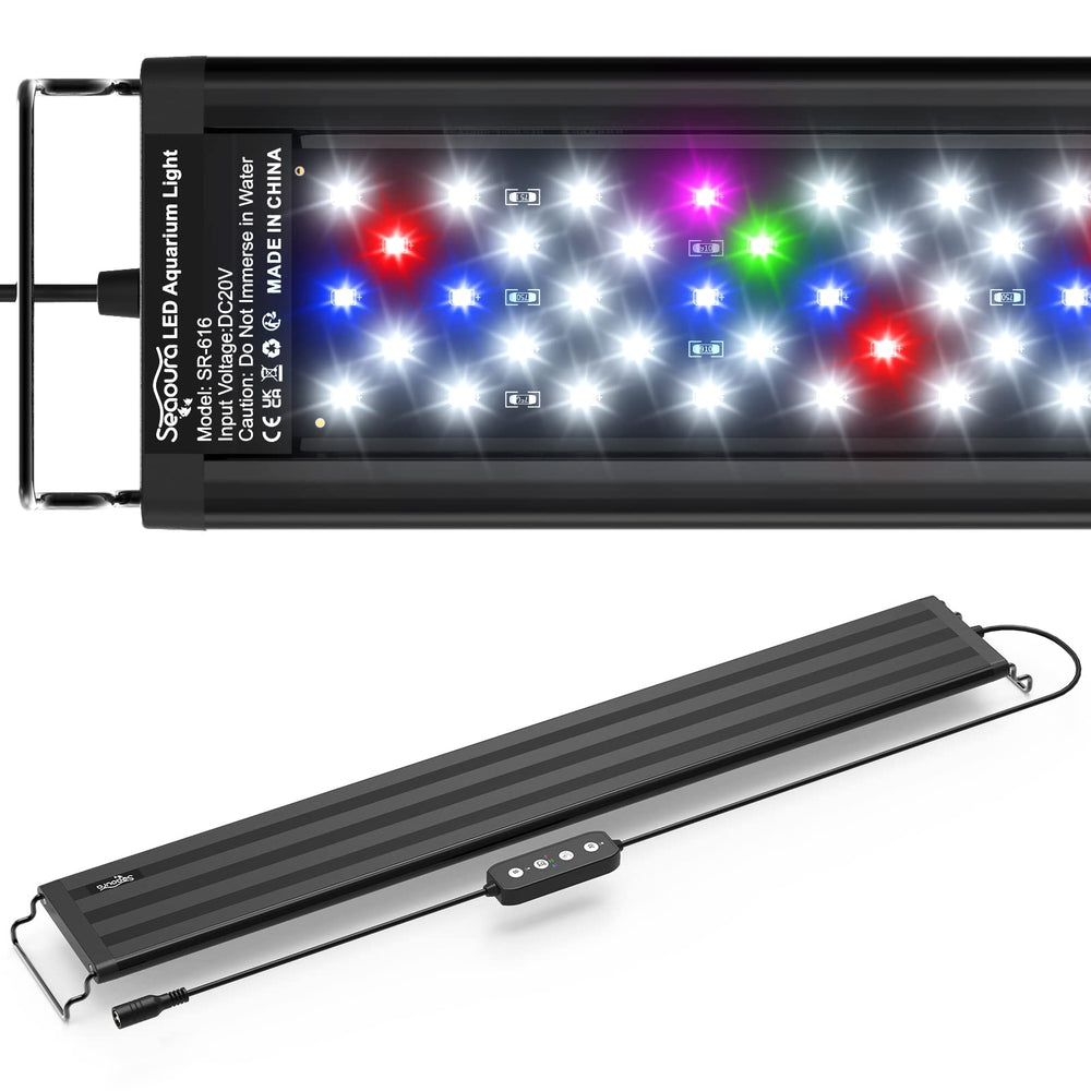 SEAOURA Led Luz Acuario 24-30 pulgadas para plantas sanas.