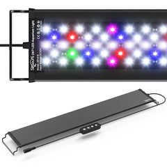 Luz SEAOURA para acuario de 24-30 pulgadas iluminando de forma natural