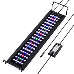 La SEAOURA Luz de acuario ofrece espectro completo para crecimiento de plantas y colores vibrantes.