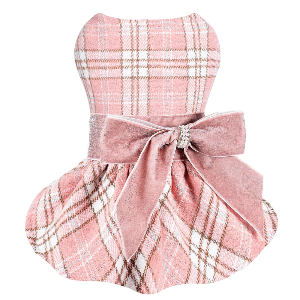 Vestido Sebaoyu invierno cuadros para perro, calor y estilo en paseos.