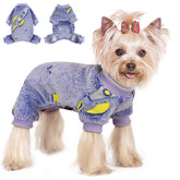 Pijama Sebaoyu para perro pequeno con unicornio que brilla en la oscuridad, ideal para paseos nocturnos