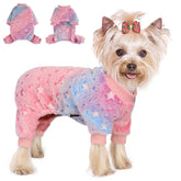 Pijamas Sebaoyu para perros pequeños que brillan en oscuridad, ideal para mayor visibilidad nocturna.