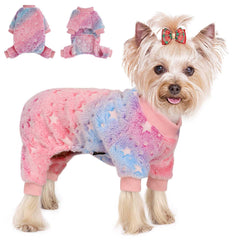 Pijamas Sebaoyu para perros pequeños que brillan en oscuridad, ideal para mayor visibilidad nocturna.