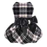 Sebaoyu vestidito para perro pequeño con cuadros, ideal para salidas.