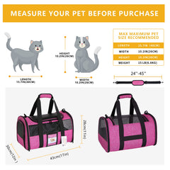 SECLATO transportín gato con cuenco colapsable para comidas en viaje
