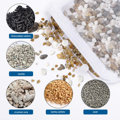Bolsas Segarty para anillos cerámicos, filtración eficiente y segura en acuario.