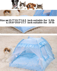 SEIMMIE Cama Princesa interior amplio para gatitos y perros pequeños