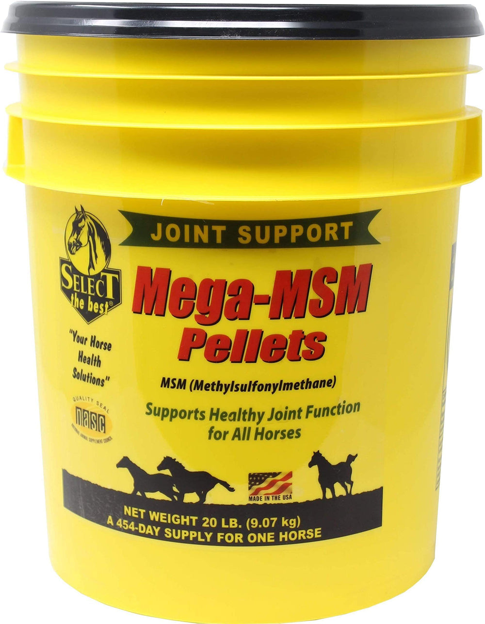 Select The Best Mega-MSM Pellets para movilidad articular en mascotas