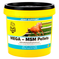 Select The Best Mega-MSM Pellets 5 lb, bolsa visible, palatabilidad mejorada para uso diario.