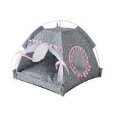 Selena Cama-Túnel para gatos con ventana de malla, ideal para ventilación.
