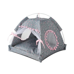 Selena Cama-Túnel para gatos con ventana de malla, ideal para ventilación.