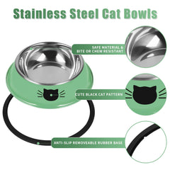 Serentive base de goma removible para tazones de gato antideslizantes.
