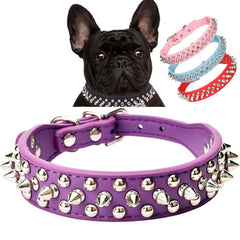 Collar Serijoars con tachas en forma de hongo en PU suave para uso diario