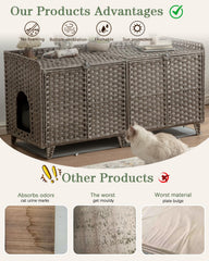 SETVSON caseta-arena-doble-gatos-doble-habitacion, acceso sencillo y áreas separadas.