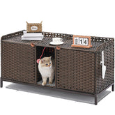 SETVSON mueble oculto para arenero, vista frontal que oculta olores y decora el salón.