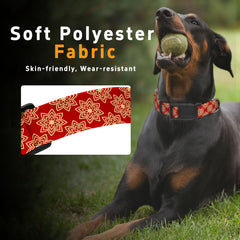 Collar Seyezo ajustable en rojo XL, cómodo y se adapta a varios cuellos.
