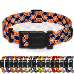 Collar Seyezo para perro con patrón indio clásico, ideal para paseos diarios.