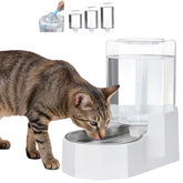 Sfozstra cuenco-agua por gravedad 4L para mascotas, suministro continuo de agua.