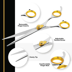 Sharf Gold Touch, hoja recta 440C japonés para durabilidad y afilado estable.