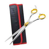 Tijeras Sharf Gold Touch para peluquería canina, hoja recta de 8.5 pulgadas para cortes precisos.