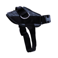 SHAWNCO arnés sin tirones con 3 anillos en camuflaje oscuro para paseos controlados.