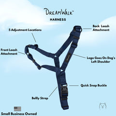 ShawnCo Dream Walk arnés con material resistente y ligero para perros.