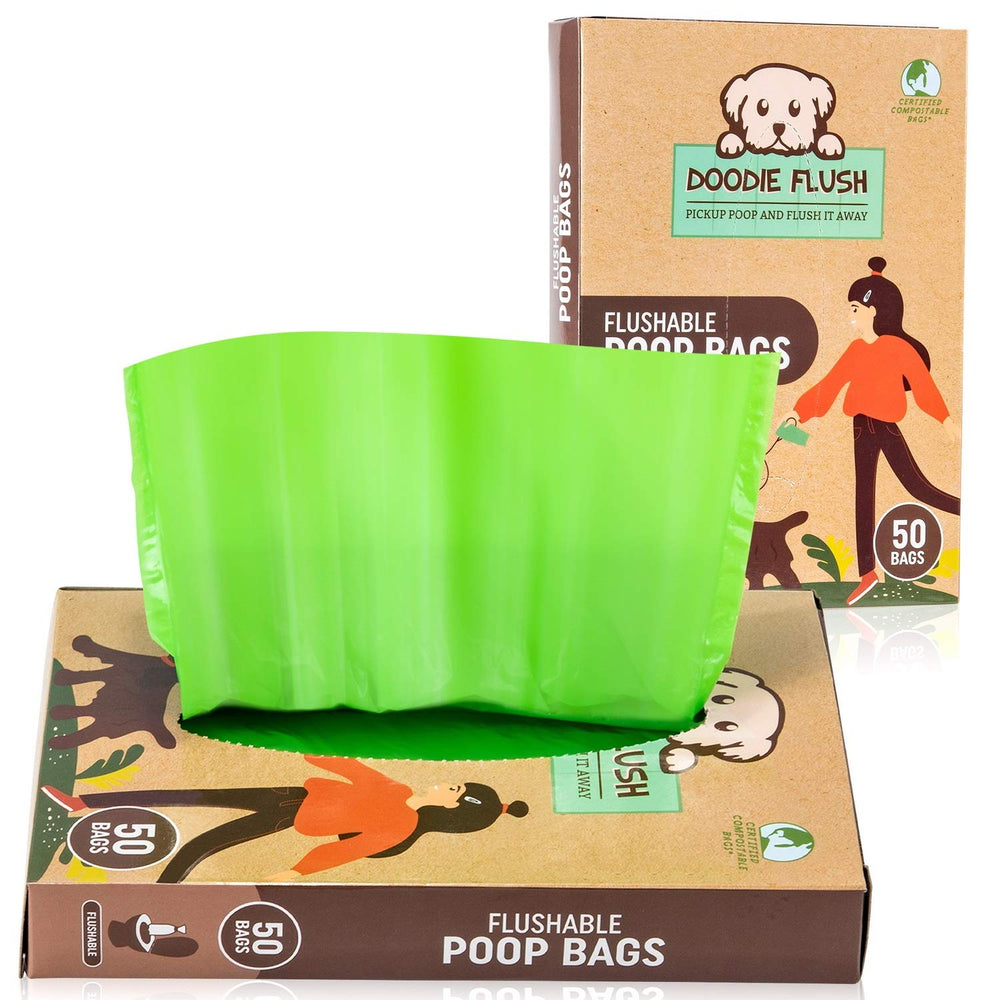 SHEEKI Doodie Flush: empaque práctico de bolsas para heces de perro