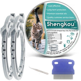 Collar ShengKou para gatos ajustado en el cuello, protección natural.