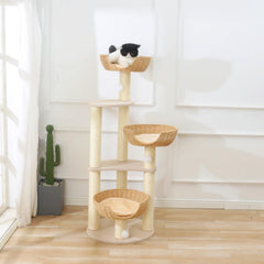 SHENGOCASE camas de mimbre para gatos, descanso espacioso hasta 9 kg.