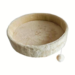 SHENGOCASE cama superior para árbol de gatos en beige, descanso cómodo.