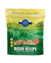 Shepherd Boy Farms alimento crudo liofilizado para perros, receta de bison, empaque práctico