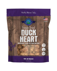Shepherd Boy Farms Corazón de pato: snack alto en proteína para perros y gatos.