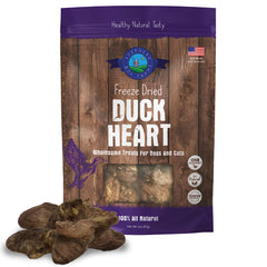 Shepherd Boy Farms corazon de pato liofilizado para perros, snack proteico.