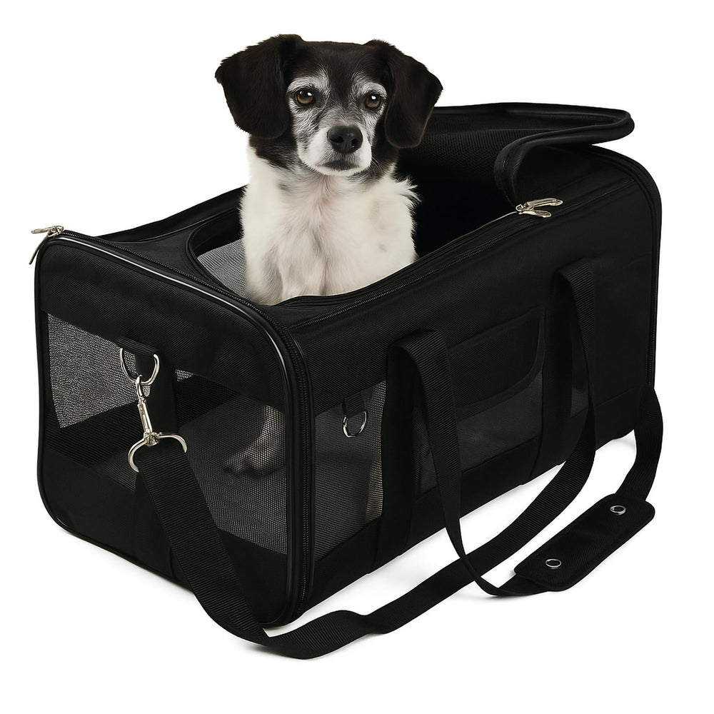 Sherpa Original Deluxe portador de mascotas para avión, cómodo y apto para cabina.