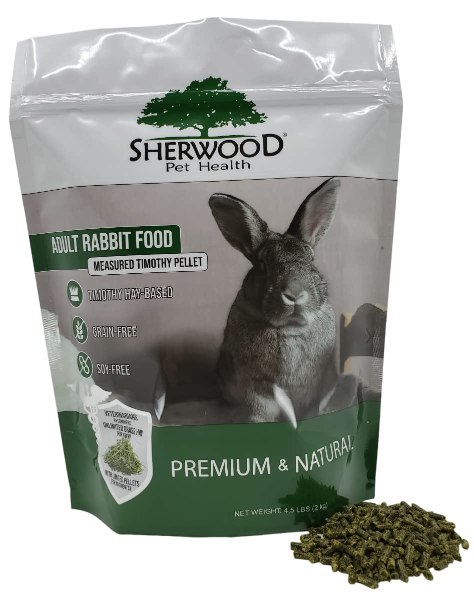 Sherwood Pet Health pellet para conejo, heno Timoteo, 4-5 libras, opción equilibrada