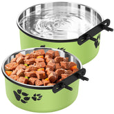 ShineMe bol-jaula-54oz-34oz en acero inoxidable para mascotas, práctico y duradero.