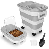 ShineMe contenedor para perros 30L con ruedas para transportar comida fácilmente