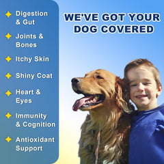 SHINEPAWS probióticos para perro: polvo que apoya la salud digestiva y el equilibrio intestinal.