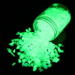 Shiny Stone gravilla luminosa amarillo-verde para acuario, iluminación nocturna suave.