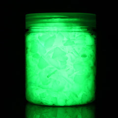 Shiny Stone gravilla luminosa amarillo-verde para terrazas, iluminación decorativa al aire libre.