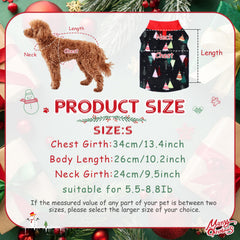 Shinylin sudadera navideña para perros con estampas festivas, perfecto para fiestas.