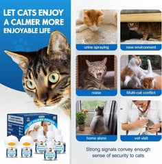 SHIUMORE 4 rellenos de 48 ml para difusor de gatos y reducción suave del estrés