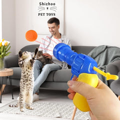 Shizhoo lanzador de bolas para gatos facilita sesiones dinámicas de juego