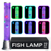 Lámpara SHOP LC con peces y burbujas para ambientación sensorial.