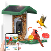 Shufield comedero-aves-camara-4k: vista clara para observar aves en el jardín