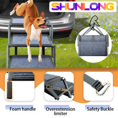 SHUNLONG escalera para perros de seis pasos ayuda a perros grandes.