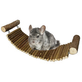 Shuoxpy puente suspendido de madera para chinchilla, ejercicio seguro y exploración.