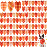 Bandanas Shyyween para perros con diseño caida en cuadros otoñales.
