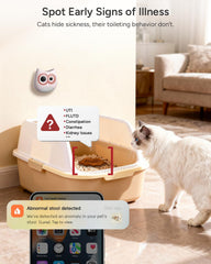 SiiPet panel de datos históricos muestra tendencias de hábitos de baño.